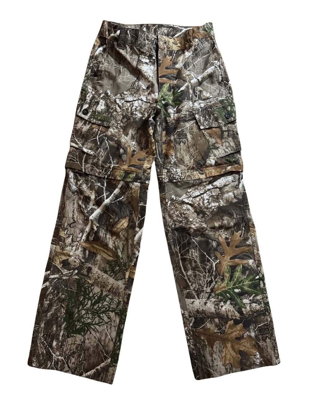 Magellan Outdoors Kids Realtree Woodland Camo Cargo Pants - Brown Green